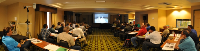 Meeting room during 2014 technical presentations.